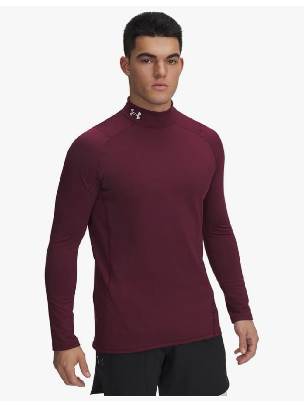Under Armour Maroon Long Sleeve Mock Neck Performance Top NEW - M